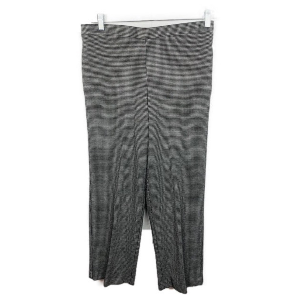 Pants Gingham Black Cropped 10P